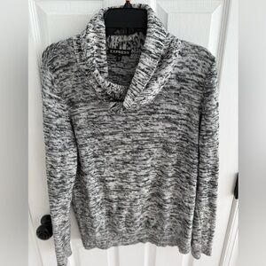 Express Men’s Gray Cowl Neck Sweater